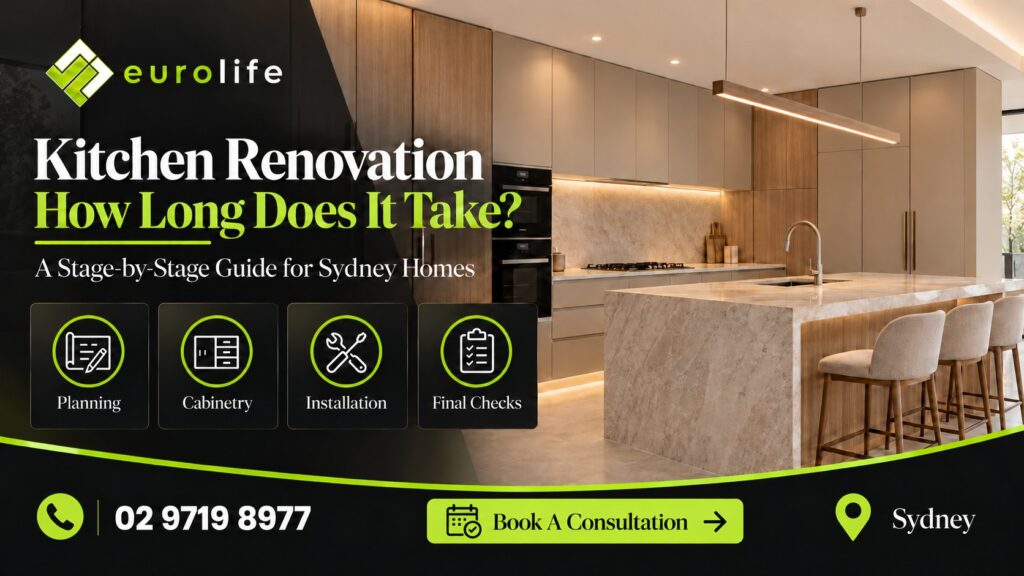 how long does a luxury kitchen renovation take in sydney